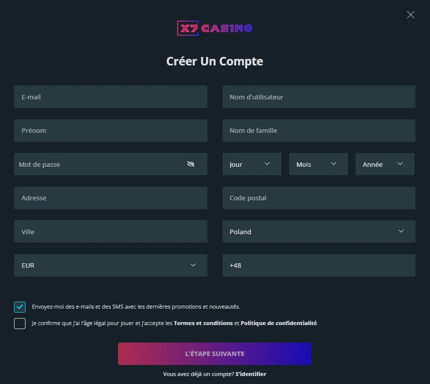 Créer un compte